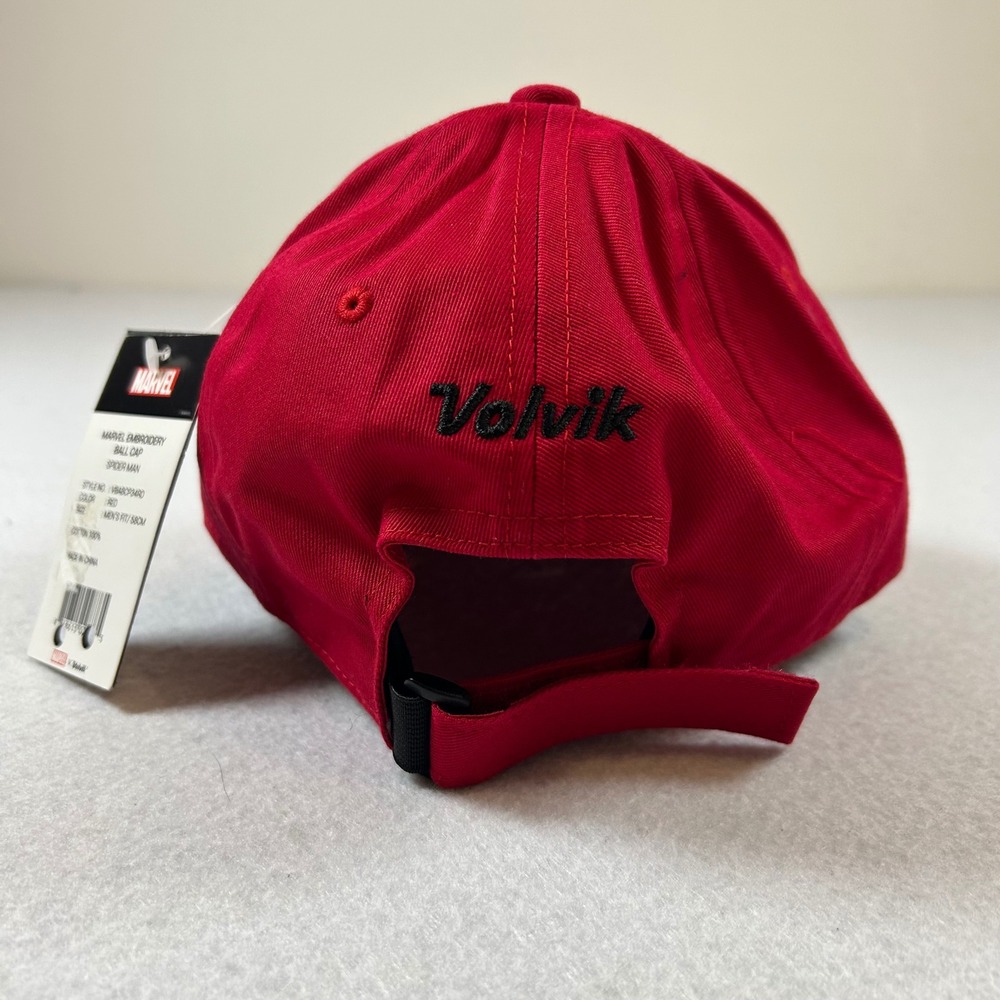 Volvik Marvel Spiderman‎ Hat Baseball Cap Mens Embroidered Adjustable Red NWT - Picture 5 of 6